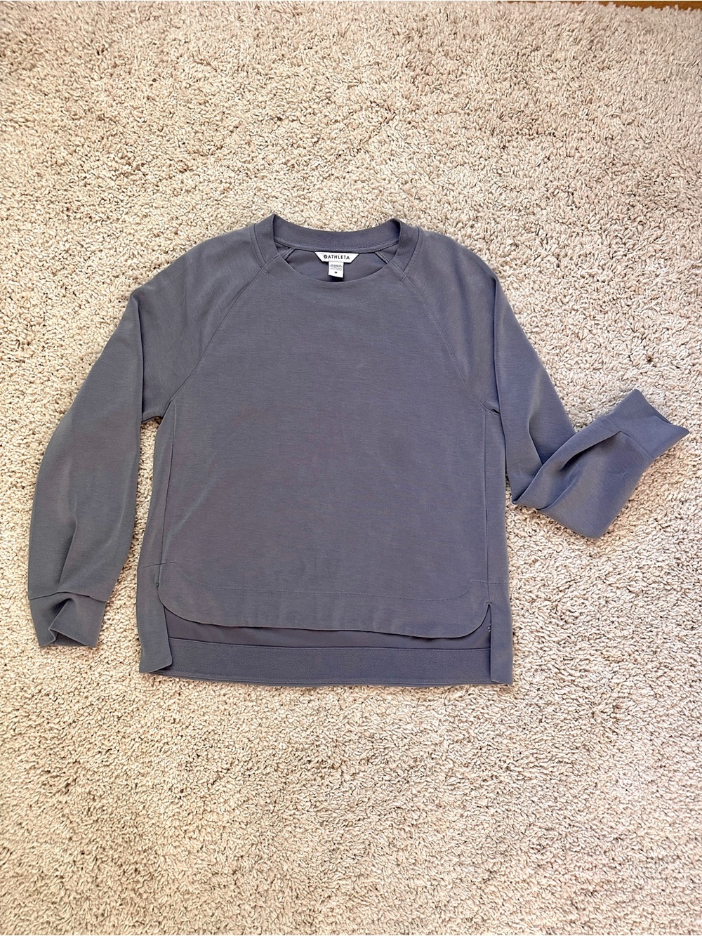 ATHLETA M Seasoft Crewneck Sweatshirt in Dusk Purple